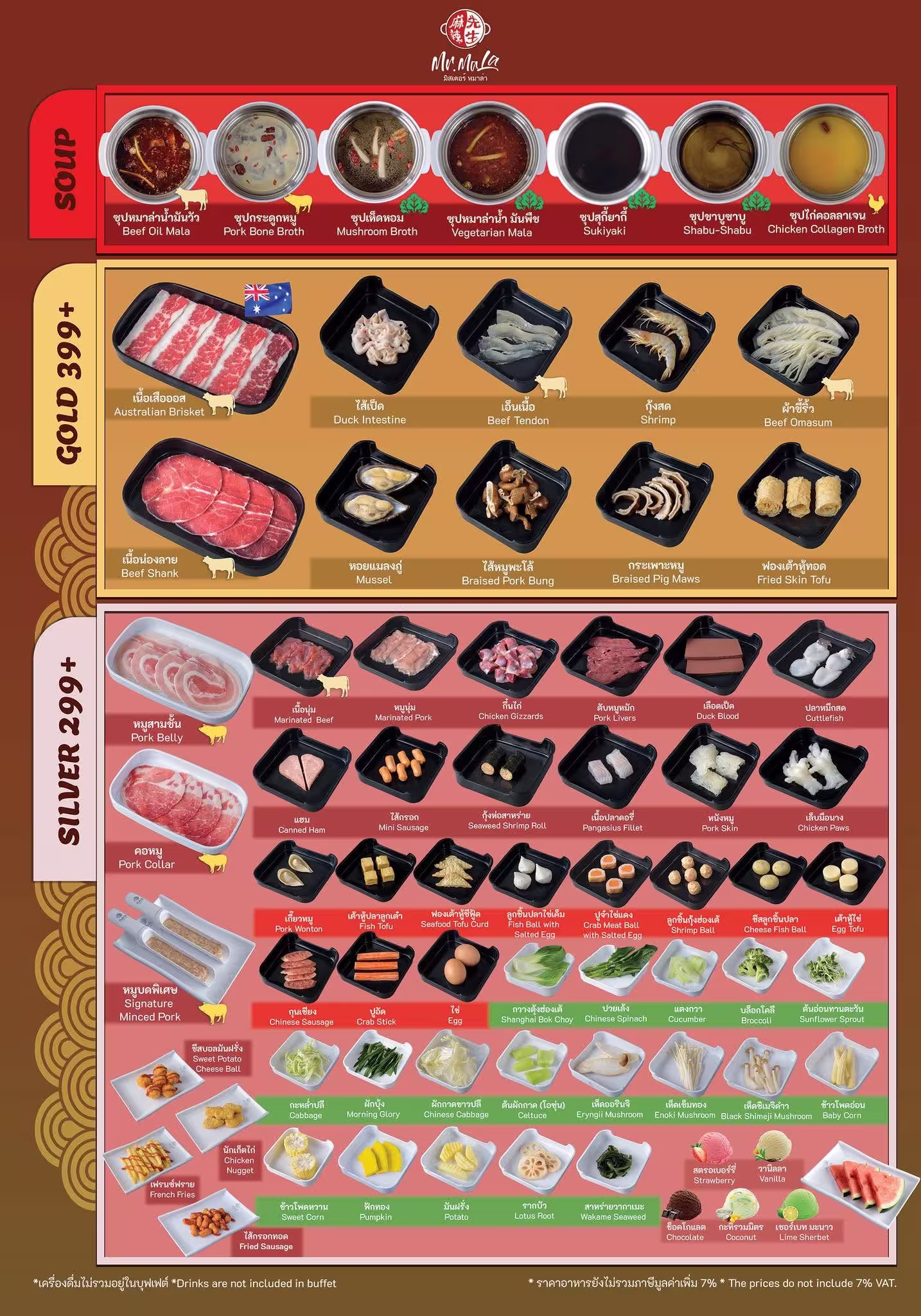 Mr. Mala Hotpot Charn at the Avenue — SIlver package menu, image 1